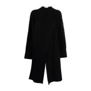 Zwarte Gedrapeerde Alpaca Yak Haar Vest JW Anderson , Black , Dames