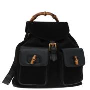 Pre-owned Leather backpacks Gucci Vintage , Black , Dames