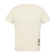 T-shirt met logo Burberry , Beige , Heren