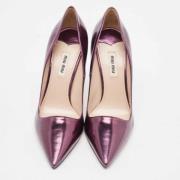 Pre-owned Leather heels Miu Miu Pre-owned , Purple , Dames