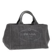 Pre-owned Canvas prada-bags Prada Vintage , Gray , Dames