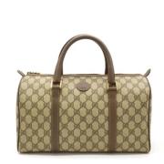 Pre-owned Leather handbags Gucci Vintage , Beige , Dames