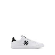 Witte Nappa Leren Court Sneakers Tory Burch , White , Dames