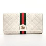 Pre-owned Leather wallets Gucci Vintage , White , Dames