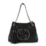 Pre-owned Leather shoulder-bags Gucci Vintage , Black , Dames