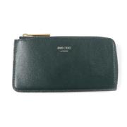 Pre-owned Leather wallets Jimmy Choo Pre-owned , Green , Dames