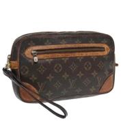 Pre-owned Canvas clutches Louis Vuitton Vintage , Brown , Dames