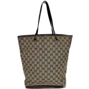 Pre-owned Canvas gucci-bags Gucci Vintage , Beige , Dames