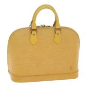 Pre-owned Leather handbags Louis Vuitton Vintage , Yellow , Dames