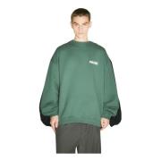 Dubbel Sweatshirt met Tekstprint Vetements , Green , Heren