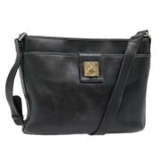 Pre-owned Leather shoulder-bags Celine Vintage , Black , Dames