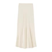 Elegante Zijden Rok - Zand Anine Bing , Beige , Dames