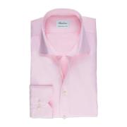 Twill Fitted Body Overhemd Stenströms , Pink , Heren