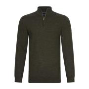 Merino Half Zip Sweater Cavallaro , Green , Heren