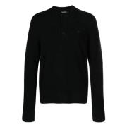 Zwarte polo met lange mouwen J.Lindeberg , Black , Heren