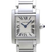 Pre-owned Stainless Steel watches Cartier Vintage , Gray , Dames