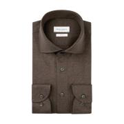 Cutaway Overhemd Bruin Profuomo , Brown , Heren