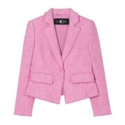 Vintage Tweed Blazer met Mal-Tinto Luisa Cerano , Pink , Dames