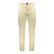 Beige Tapered Fit Broek met Logo Hugo Boss , Beige , Heren