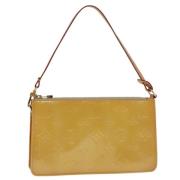 Pre-owned Leather pouches Louis Vuitton Vintage , Beige , Dames