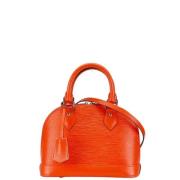 Pre-owned Leather handbags Louis Vuitton Vintage , Orange , Dames