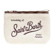 Teddy Geborduurde Aline W Clutch MC2 Saint Barth , Beige , Dames