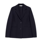 Jersey Blazer met Deconstructed Silhouette Max Mara , Blue , Dames