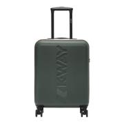 Kleine Trolley met Maxi Logo K-Way , Green , Heren