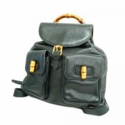 Pre-owned Leather backpacks Gucci Vintage , Green , Dames