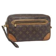 Pre-owned Canvas clutches Louis Vuitton Vintage , Brown , Dames