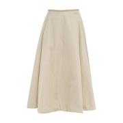 Beige Primaloft Flared Rok add , Beige , Dames