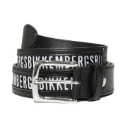 Leren herenriem - Zwart Bikkembergs , Black , Heren