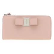 Pre-owned Leather wallets Salvatore Ferragamo Pre-owned , Pink , Dames