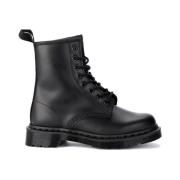 Mono Glad Leren Enkellaarzen Dr. Martens , Black , Heren