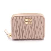 Pre-owned Leather wallets Miu Miu Pre-owned , Pink , Dames