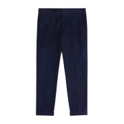 Slim Gabardine Broek Fay , Blue , Heren