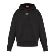 Sweatshirt S-Macs-Hood-Od Diesel , Black , Heren