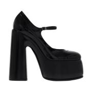 Zwarte Mary Jane Sleehakken Casadei , Black , Dames