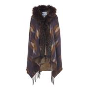 Wollen Blend Stijlvolle Jas Bazar Deluxe , Brown , Dames