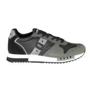 Sportieve Zwarte Heren Sneakers met Contrastdetails Blauer , Black , H...