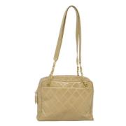 Pre-owned Leather shoulder-bags Chanel Vintage , Beige , Dames