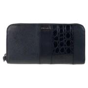 Pre-owned Leather wallets Prada Vintage , Black , Heren