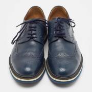 Pre-owned Leather sneakers Prada Vintage , Blue , Heren