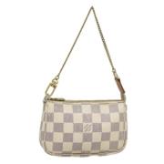 Pre-owned Canvas pouches Louis Vuitton Vintage , White , Dames