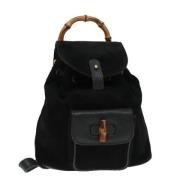 Pre-owned Leather backpacks Gucci Vintage , Black , Dames