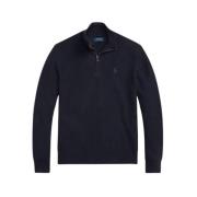 Geribbelde Half-Zip Trui - Marineblauw Ralph Lauren , Blue , Heren