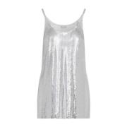 Zilveren top voor een stijlvolle look Paco Rabanne , Gray , Dames