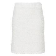 Witte Gebreide Textuur Casual Rok Joseph , White , Dames