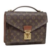 Pre-owned Canvas handbags Louis Vuitton Vintage , Brown , Dames