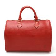 Pre-owned Leather handbags Louis Vuitton Vintage , Red , Dames